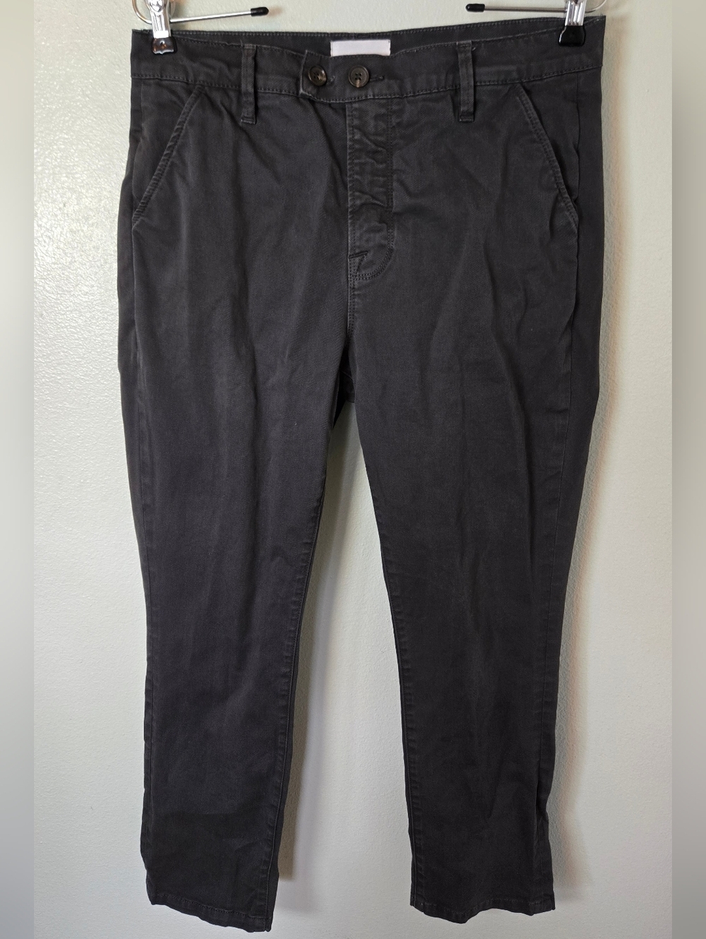 FRAME | Le Beau Duo Tape Chino Washed Black Pants Size 27